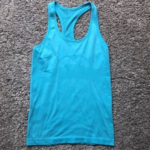 EUC bright blue swiftly tank